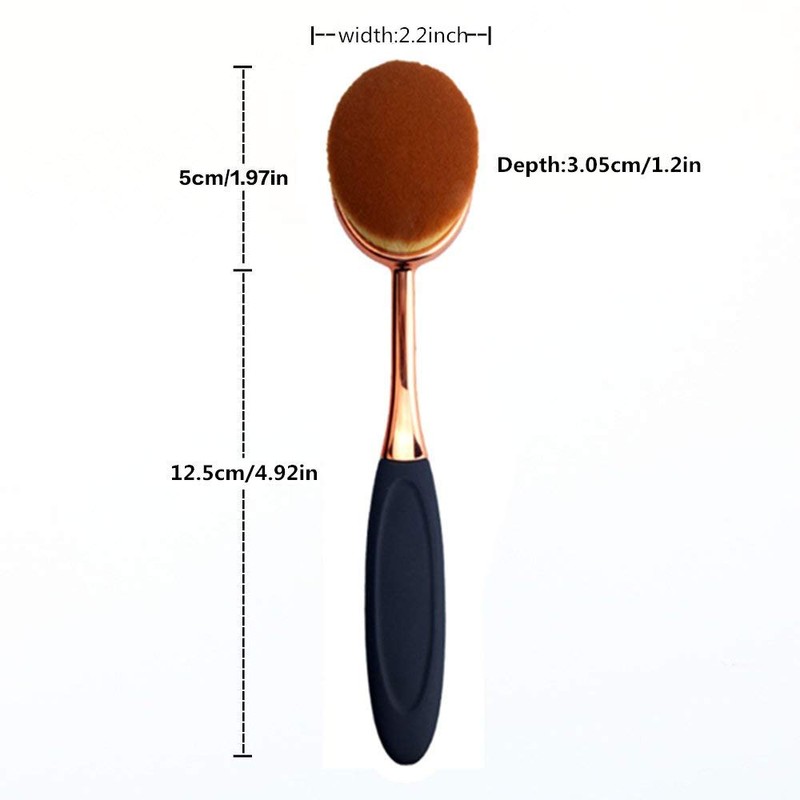 Yoseng Oval Foundation Brush Large Toothbrush makeup brushes Fast Flawless