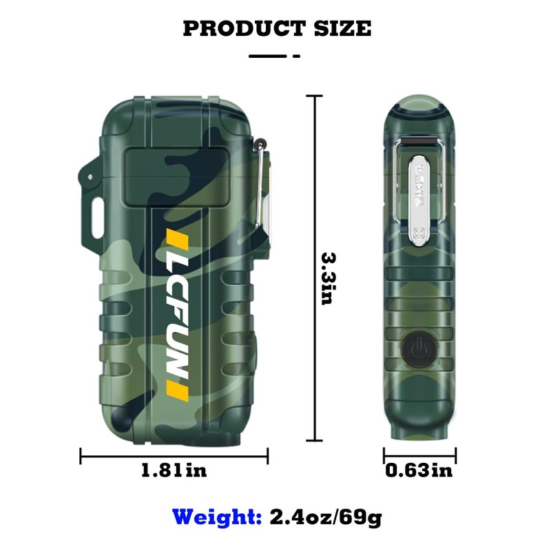 LcFun Electric Lighter Rechargeable Arc Lighter 360°Flexible Neck, Windproof Plasma