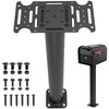 KOMOHOM 43" Mailbox Post with Mounting Bracket, Black In-Ground Mounting