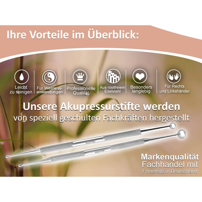 Acupressure Pen Set 2/5 + 3/7 mm Acupressure Rod Acupuncture