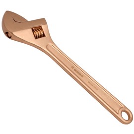 WEDO Non-Sparking Adjustable Wrench 8", Spark-free Safety Spanner, Safty Tool,Beryllium Copper,Non-Magnetic,DIN Standard, BAM & FM Certificate, Opening Max 24mm
