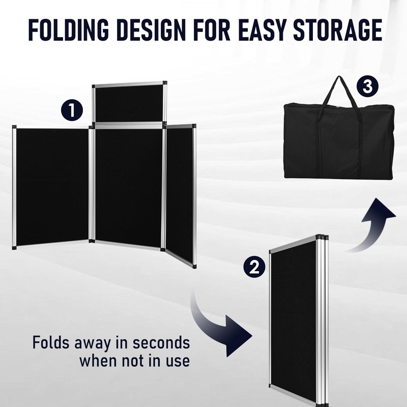 jxgzyy Trade Show Presentation Board 3+1 Panel Trifold Poster Board