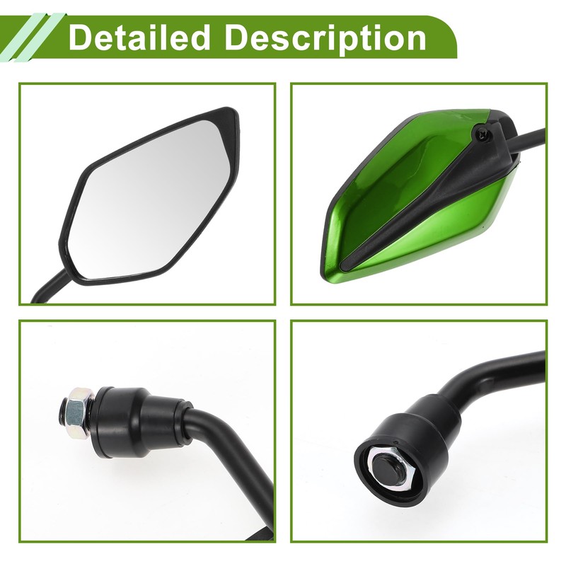 HOPESPANNER Universal Motorcycle Rear View Mirrors Adjustable Bar End Side