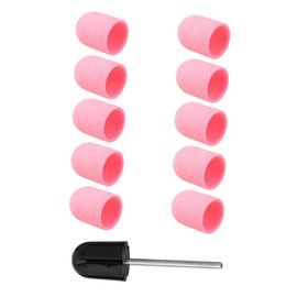 Healvian 30pcs Nail Art Sanding Caps Polisher Caps for Manicure Easy to Use Lightweight for Nail Care for Home Grit with Sanding Drum