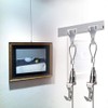 Augsion 4 Piece Picture Rail, Stainless Steel Wire Hooks (Diameter