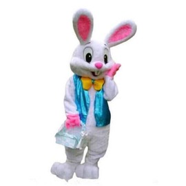 Lormaka Easter Bunny Mascot Costume Rabbit Cartoon Fancy Party Dress Performance Suit Adult