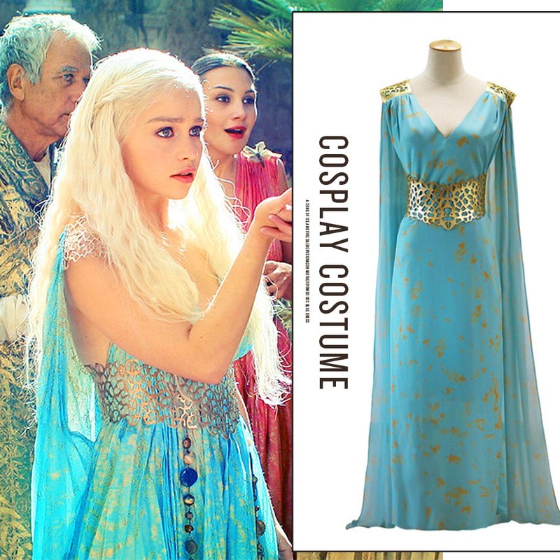 C_EDITION Daenerys Costume Mother of Dragons Fancy Dress Qarth Dany