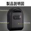 HUIKKJP キーボックス 暗証番号付き 車スマートキー用 キーボックス 工事現場 家庭用 盗難防止 (ブラック)