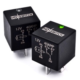 HD Switch (2 Pack) 12V 40A Waterproof Relay Replaces Hustler Super Z Super Mini Z ZR7 X-One Z4 Sport Super Fastrak Raptor Mini Fastrak Mowers w/LED Indicator Light & Dielectric Grease