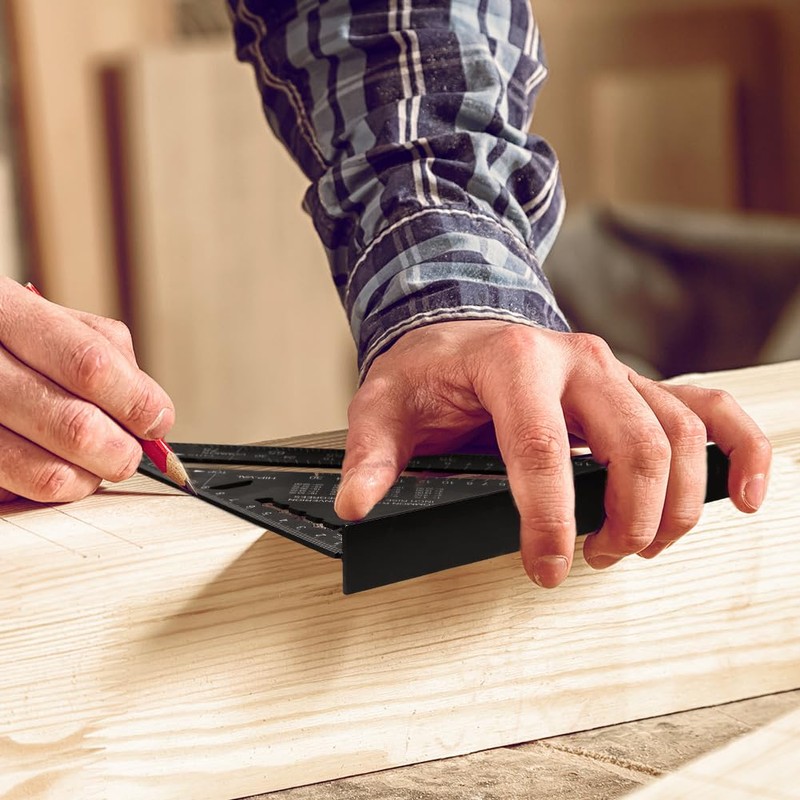 flintronic Carpenter's Square Set, Protractor Try Square 180 mm +