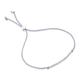 Lucky Feather Milestone 18th Birthday Gifts For Women - Sterling Silver Dipped Beads Bracelet on Adjustable 7”- 8” Cord - Bold 18 Year Old Gifts