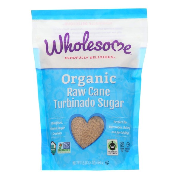 Wholesome Sweeteners Organic Turbinado Sugar, 1.5 Pounds -- 12 per case.