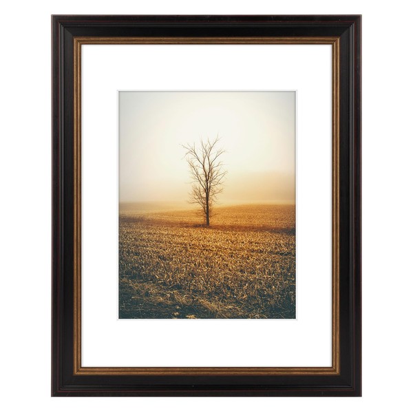 Golden State Art, 11x14 Photo Frame with White Mat for