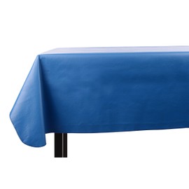 Yourtablecloth Heavy Duty Vinyl Rectangle or Square Tablecloth – 6 Gauge Heavy Duty Tablecloth – Flannel Backed – Wipeable Tablecloth with Vivid Colors & Many Sizes 52 x 108 Royal Blue