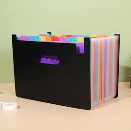 Organizador de archivos de acordeón Nvzi-b, 25 bolsillos, carpeta expandible de archivos, organizador de recibos de impuestos de facturas de papel... 