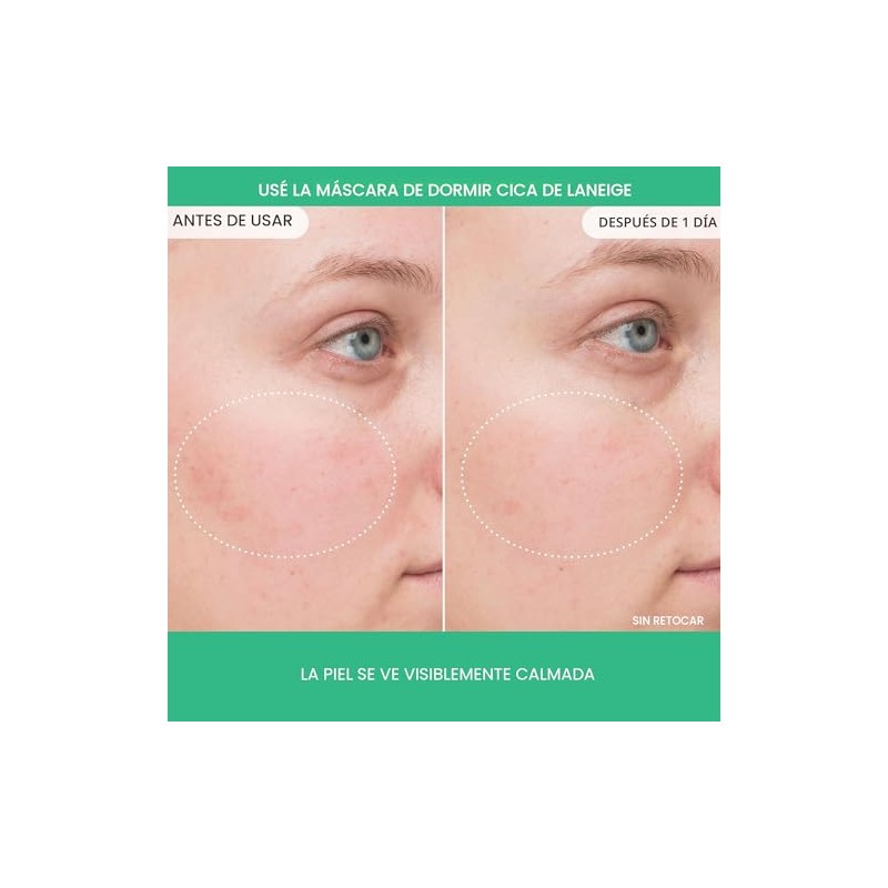 Laneige Mascarilla Dormir Cica Coreana Piel Sensible Hidratación Calmante Reparación