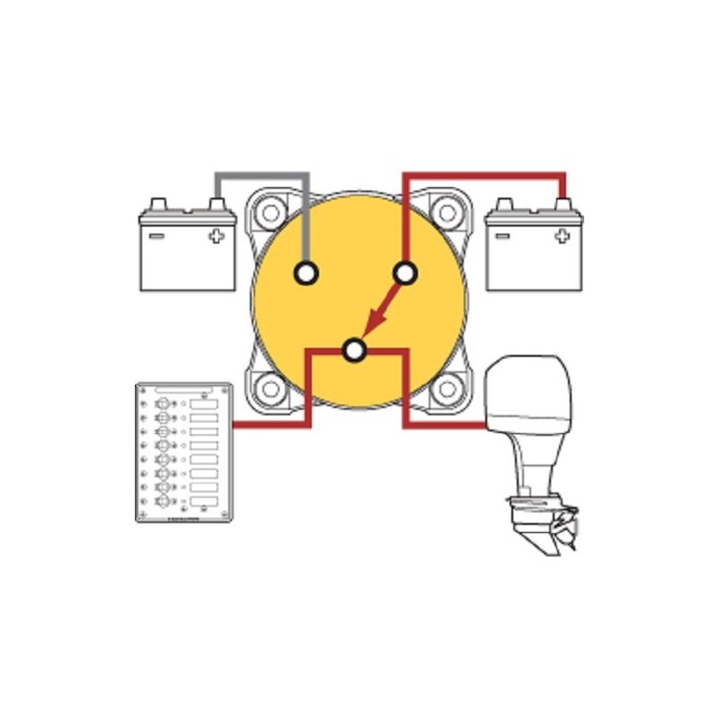 Blue Sea Systems 9001E e-Series Compact Battery Switch 4 Position