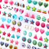 240 Piece Sticker Earrings 3D Gems Girls Earrings Self-Adhesive Glitter