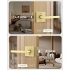 Leydebong 1 Pack Gold Door Handles, Keyless Privacy Door Levers