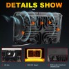 BraveWAY 4PCS 4X6" LED Headlights DOT Approved with High Low