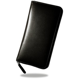 RATOM Men's Long Wallet (Natural Sheep Leather, Jointly Developed by Four Countries), Black