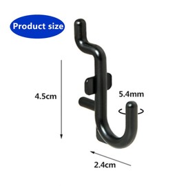 Pegboard Hooks, 60 Pcs J Shape Peg Hooks, CuiCanfla Black Peg Board Hooks Assortment, Pegboard Accessory for Garage Tool Storage Organizer, Accessories, Jewelry Hanging