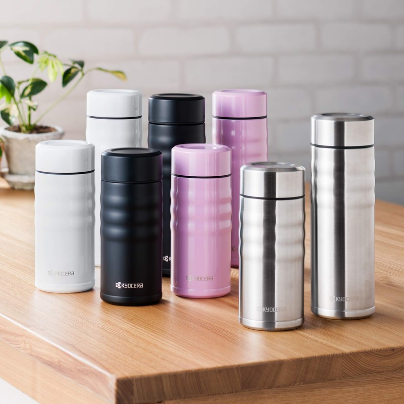 Kyocera Travel Mug with Twist Top, 17oz, Jet Black