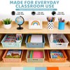 12 Pack Classroom Storage Baskets, Plastic Paper Trays for Desk