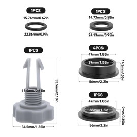 ZHIYUQL Set of 12 Pool Pump Seal Sand Filter System Seals, Sand Filter Replacement Parts Pool Filter, Pool Seals O-Ring Seal for Intex Sand Filter, Sealing Ring for Sand Filter Pumps