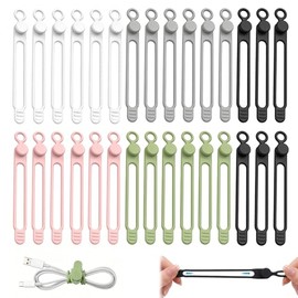 Generic: Organizador de cables de silicona duradera y reutilizable para un confort total en tu hogar