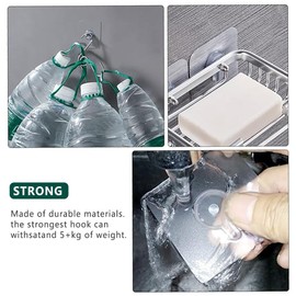 BuyDailyNeeds Adhesive Hooks 12-Pack, Heavy Duty Self-Adhesive Hooks for Hanging Wall Decor, Photo Frames, Keys, and Wall Clocks – Durable, Stylish, and No Drilling Required (Up to 10kg) (Casual)