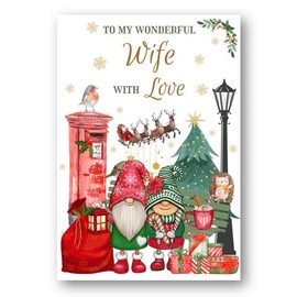 Second Ave Wife Christmas Winter Postbox Xmas Holiday Festive Greetings Card