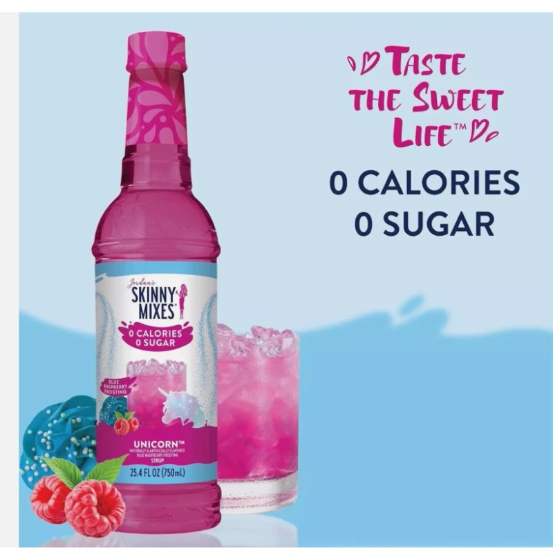 Jordan's Skinny Mixes Sugar Free Syrup, Unicorn Flavor, Fruit Flavored