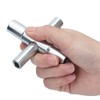 Herramienta de Llave de Baño Manual con Llave Sillcock de 4 Vías para Fontaneros y Electricistas