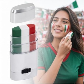 Soccer Fan Face Paint Stick, Flag Color for 2026 World Cup Games and Match Day Events, 3 Pack (Mexico)