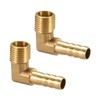 sourcing map Brass Barb Hose 90 Degree Elbow 8 mm