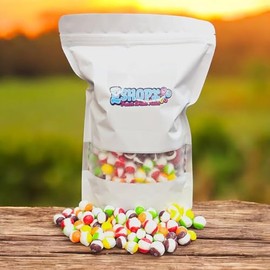 Rainbow Crunch Original Candy Freeze Dried 16 oz 1 pound - Assortment Strawberry, Orange, Lemon, Grape, Lime Flavors Large 1lb Big Bag Pouch - Ideal Gift Snack 16oz