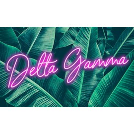 Delta Gamma - Sorority Letter Flag (Neon Design)