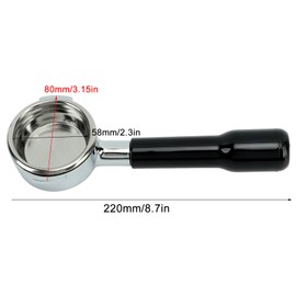 Bottomless Portafilter Set, Bottomless Portafilter Espresso Bottomless 58 mm Portafilter, Compatible with Espresso Coffee Machines (C2 Plastic Black)