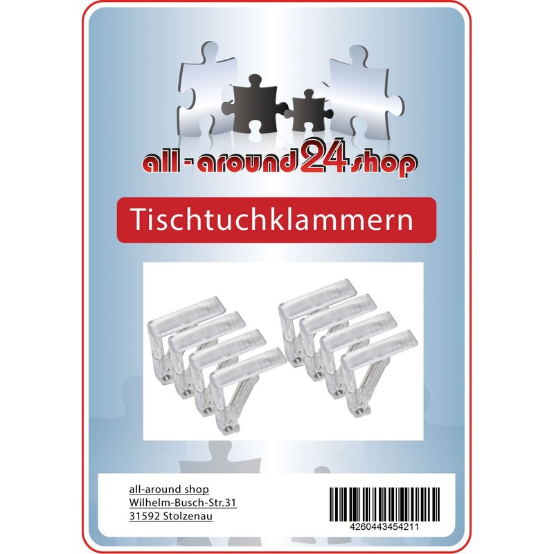 all-around24 Pack of 8 transparent tablecloth clips, table cloth holders