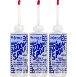 Universal Sewing Machine Oil in Zoom Spout Oiler – Lily White Oil (Stainless) for Sewing Machines, Textile Machinery and Parts (3 Bottles)
