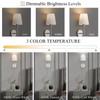 Coinmit Brushed Nickel Battery Operated Wall Sconces Set of 2,Modern