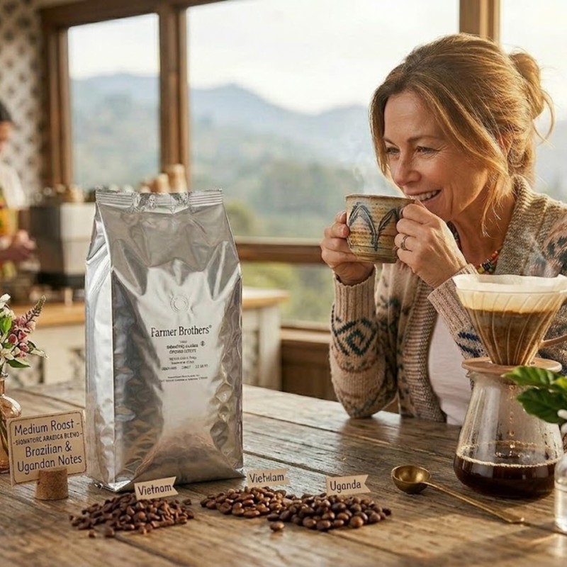 Farmer Brothers Signature Arabica Ground Coffee, Medium Roast, Brazilian and