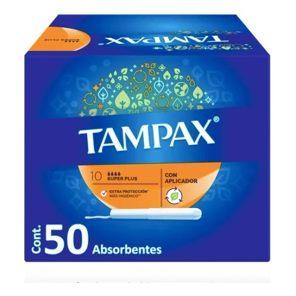 Tampones Tampax Súper Plus Flujo Muy Abundante 1 Paq D