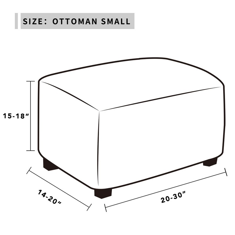 Easy-Going Funda otomana elástica fácil de Usar, Taburete de Almacenamiento