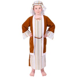 Childs Christmas Shepherd Costume - Medium - Nativity Fancy Dress Costume - Incl. Tunic