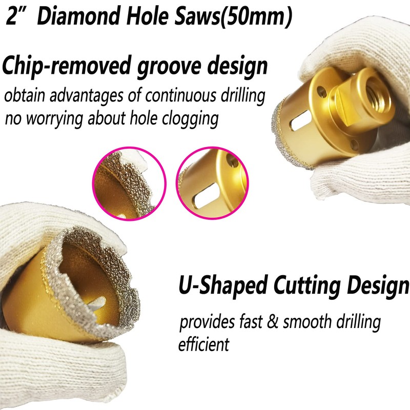 Antengdatool Dry/Wet Diamond Hole Saw Set - 5 Pieces/Box Porcelain/Tile