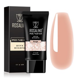 ROSALIND 60ml Poly Nail Extension Gel, Rouge Poly Gel Neutral Color Nail Gel Extension Builder Gel (for Nail Art Design)