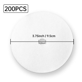 200 Count Percolator Coffee Filters, 3.75” Round Unbleached Disposable Coffee Filter Paper for Percolators Coffee Pot, Camping, Home, Office Use