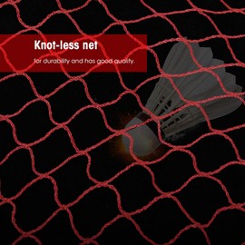 Portable Badminton Net, 2 Colors Portable Badminton Mesh Net Sports Heavy Duty Badminton Net Replacement Net for Outdoor Entertainment Training(Red) tennis net